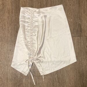 Commense Satin Skirt in Cream
